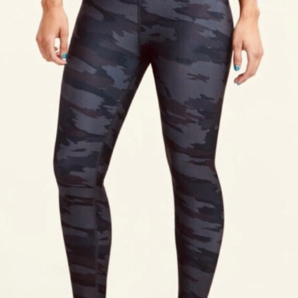 Rachel Zoe Dark Camo High Waisted Tummy Control Leggings Yoga Athleisure